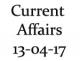 Current Affairs 13th April 2017