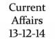 Current Affairs 13th December 2014