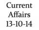 Current Affairs 13th October 2014