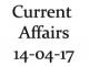 Current Affairs 14th April 2017