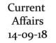 Current Affairs 14th September 2018