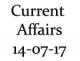 Current Affairs 14th July 2017