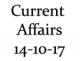 Current Affairs 14th October 2017
