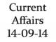 Current Affairs 14th September 2014
