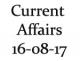 Current Affairs 16th August 2017