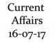 Current Affairs 16th July 2017