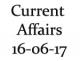 Current Affairs 16th June 2017