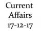 Current Affairs 17th December 2017