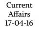 Current Affairs 17th April 2016