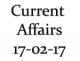 Current Affairs 18th February 2017