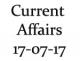 Current Affairs 17th July 2017