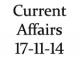 Current Affairs 17th November 2014