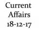Current Affairs 18th December 2017