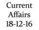 Current Affairs 18th December 2016