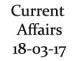 Current Affairs 18th March 2017