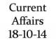 Current Affairs 18th October 2014