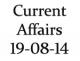 Current Affairs 19th August 2014