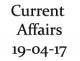 Current Affairs 19th April 2017