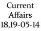 Current Affairs 18th-19th May 2014