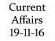 Current Affairs 19th November 2016