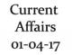 Current Affairs 1st  April 2017