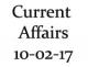 Current Affairs 10th February 2017