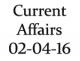 Current Affairs 2nd April 2016 