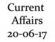 Current Affairs 20th June 2017