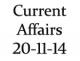 Current Affairs 20th November 2014