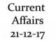 Current Affairs 21st December 2017
