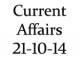 Current Affairs 21st October 2014