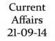 Current Affairs 21st September 2014