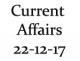 Current Affairs 22nd December 2017