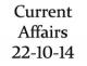 Current Affairs 22nd October 2014