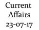 Current Affairs 23rd July 2017