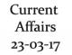 Current Affairs 23rd March 2017