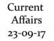 Current Affairs 23rd September 2017