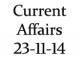 Current Affairs 23rd November 2014