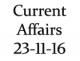 Current Affairs 23rd November 2016