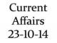Current Affairs 23rd October 2014