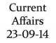 Current Affairs 23rd September 2014