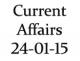 Current Affairs 24th January 2015