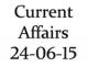 Current Affairs 24th June 2015