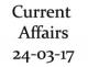 Current Affairs 24th March 2017