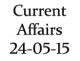 Current Affairs 24th May 2015