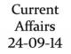 Current Affairs 24th September 2014
