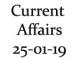 Current Affairs 25th January 2019
