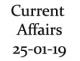 Current Affairs 25th January 2019