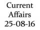 Current Affairs 25th August 2016