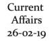 Current Affairs 26th February 2019